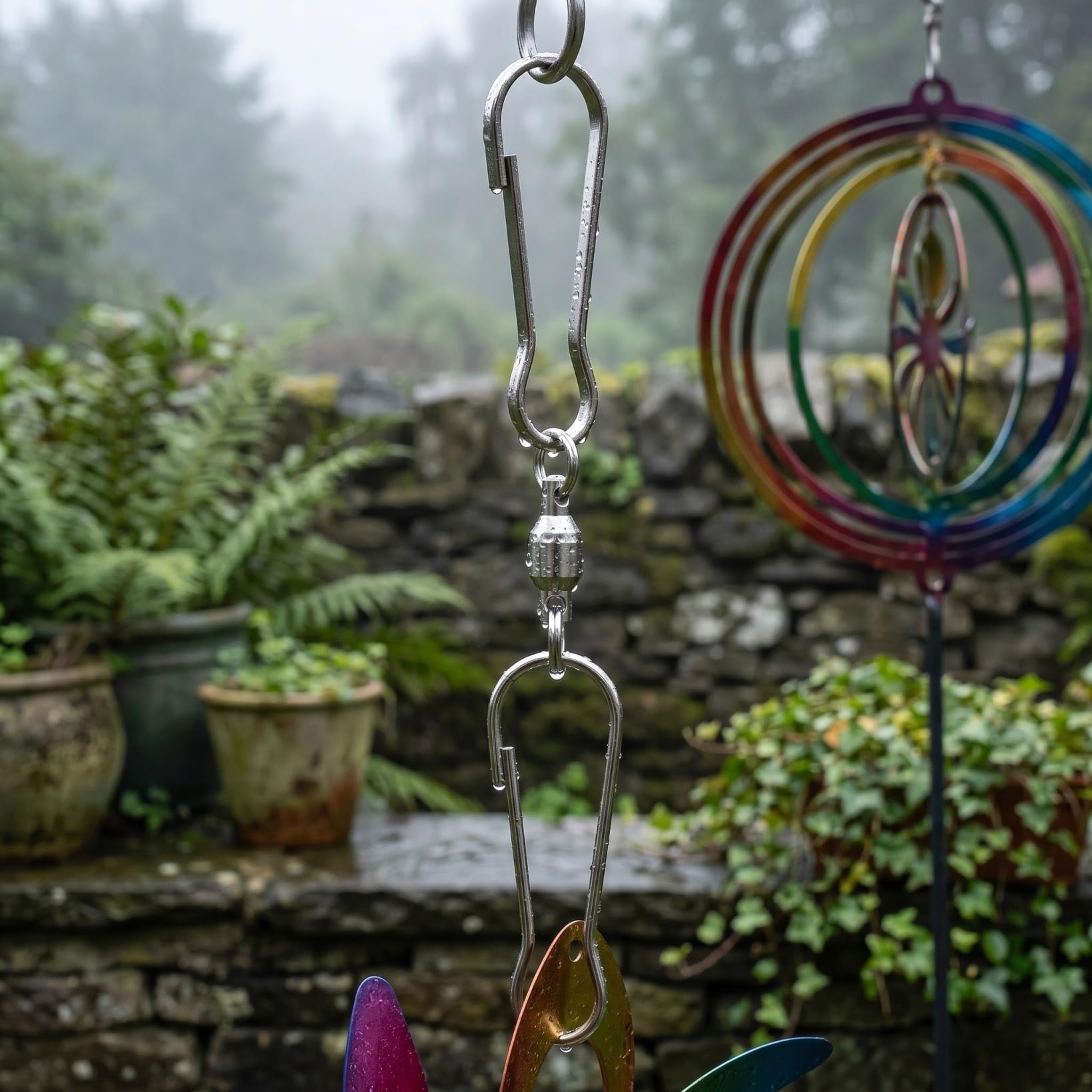 EXCEART Lot de 5 crochets pivotants pour manches à air rotatifs - Double clip - Rotation à 360° - Étanche - Résistant à la rouille - Léger - Métal argenté