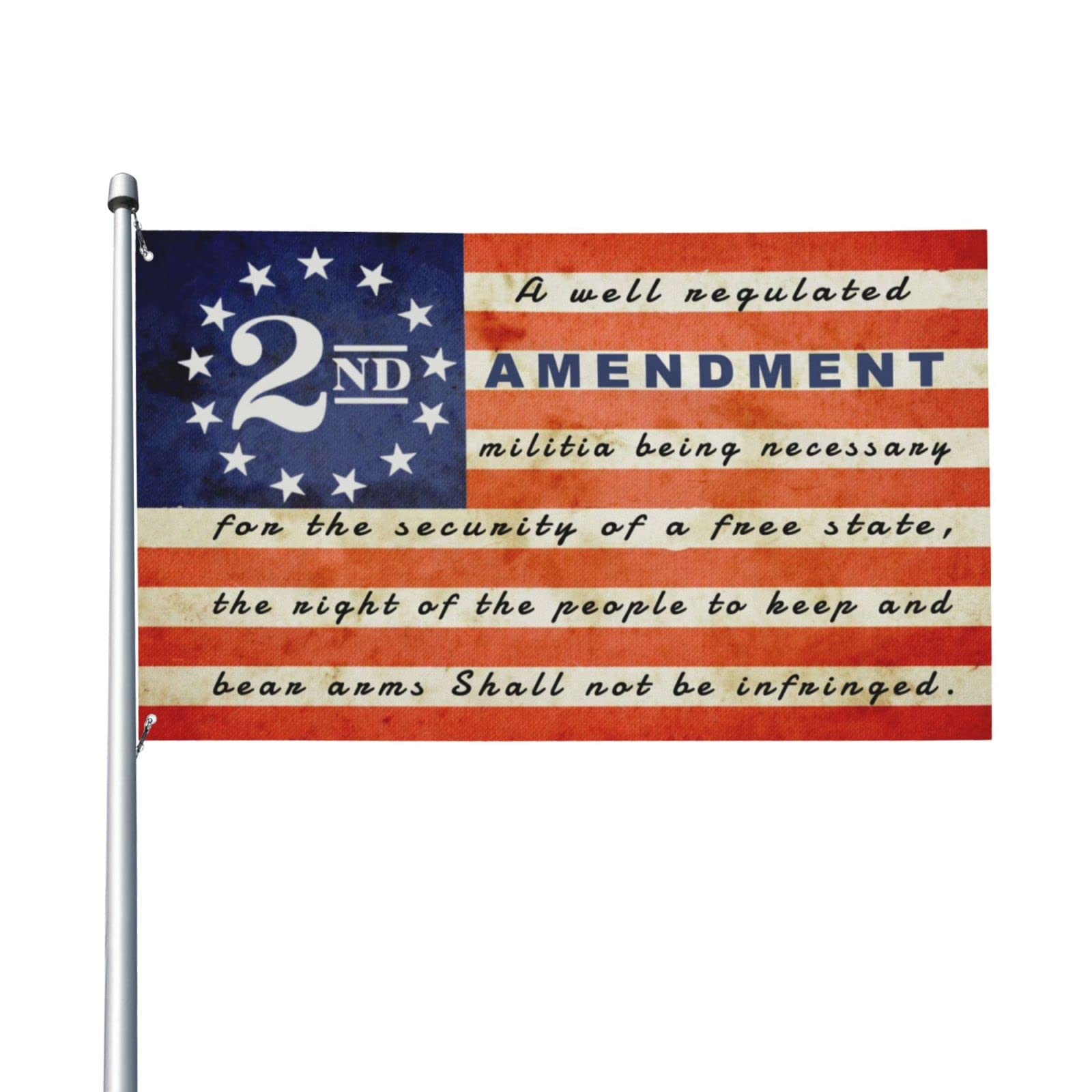 90X150cm Flag 2Nd Second Amendment Flag Pirate Flag Polyester Bunting Flags With Grommets Garden Flag For Porch Decks Birthday