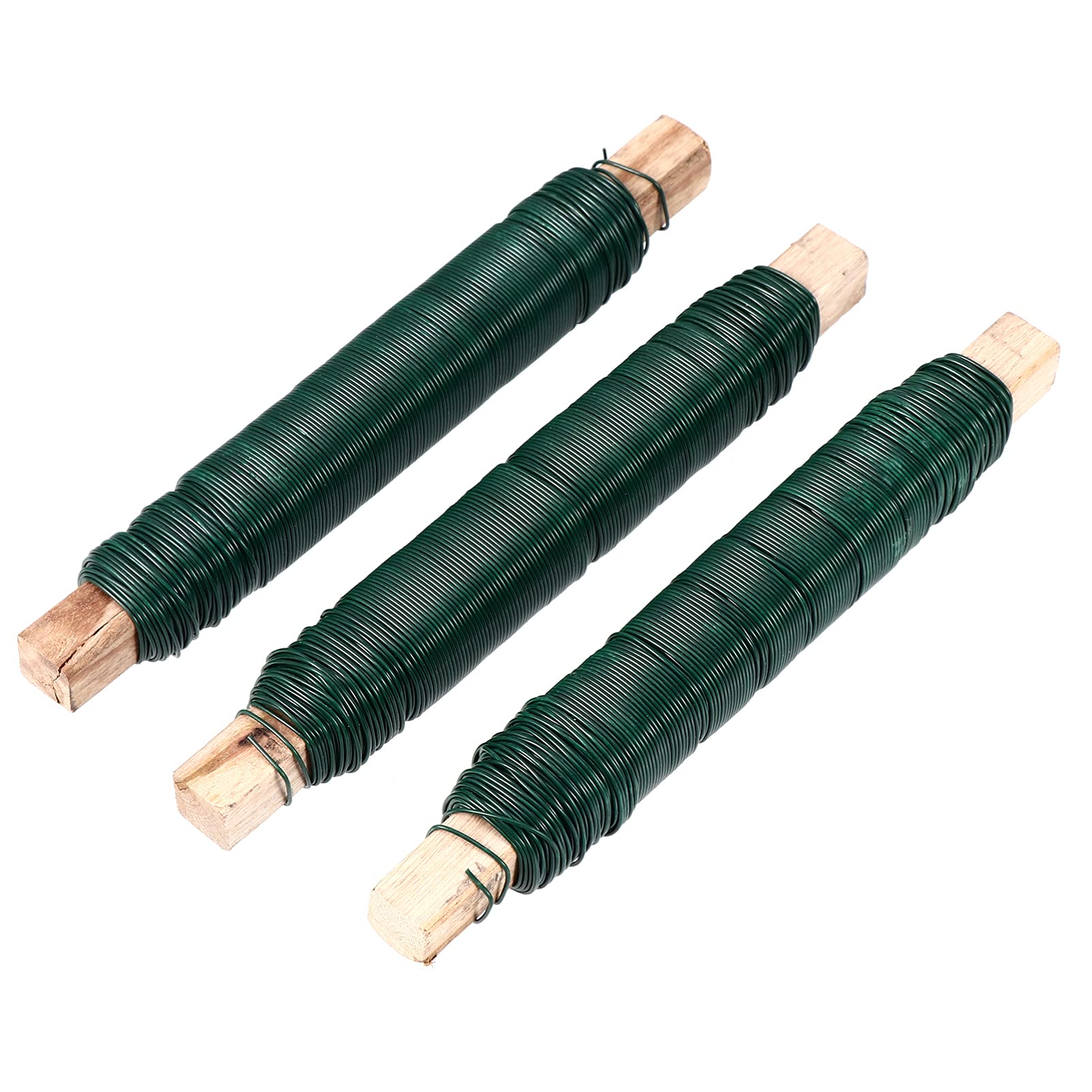 IWOWHERO 3Pcs Coated Iron Wires for Floral Arrangements for Flower Bouquets and Craft Projects Durable Floral Art Wire