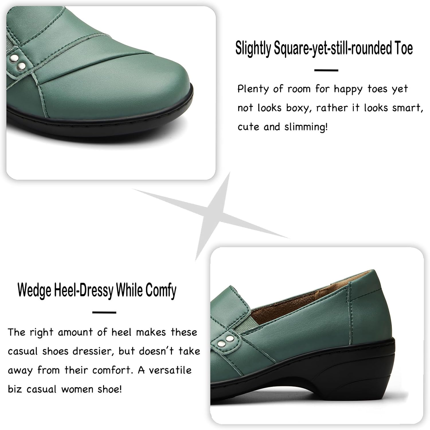 KORDAL Women's Comfortable & Lightweight Leather Loafers Slip-Ons Stylish Business Casual Dress Shoes Work Office Everyday Walking Shoes for Women - Image 6