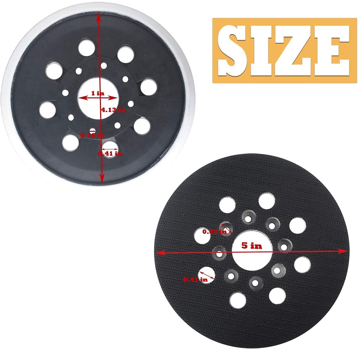 Platorello Abrasivo 125mm 8 Fori - Compatibile Con Levigatrici Bosch E Skil - Foto 10