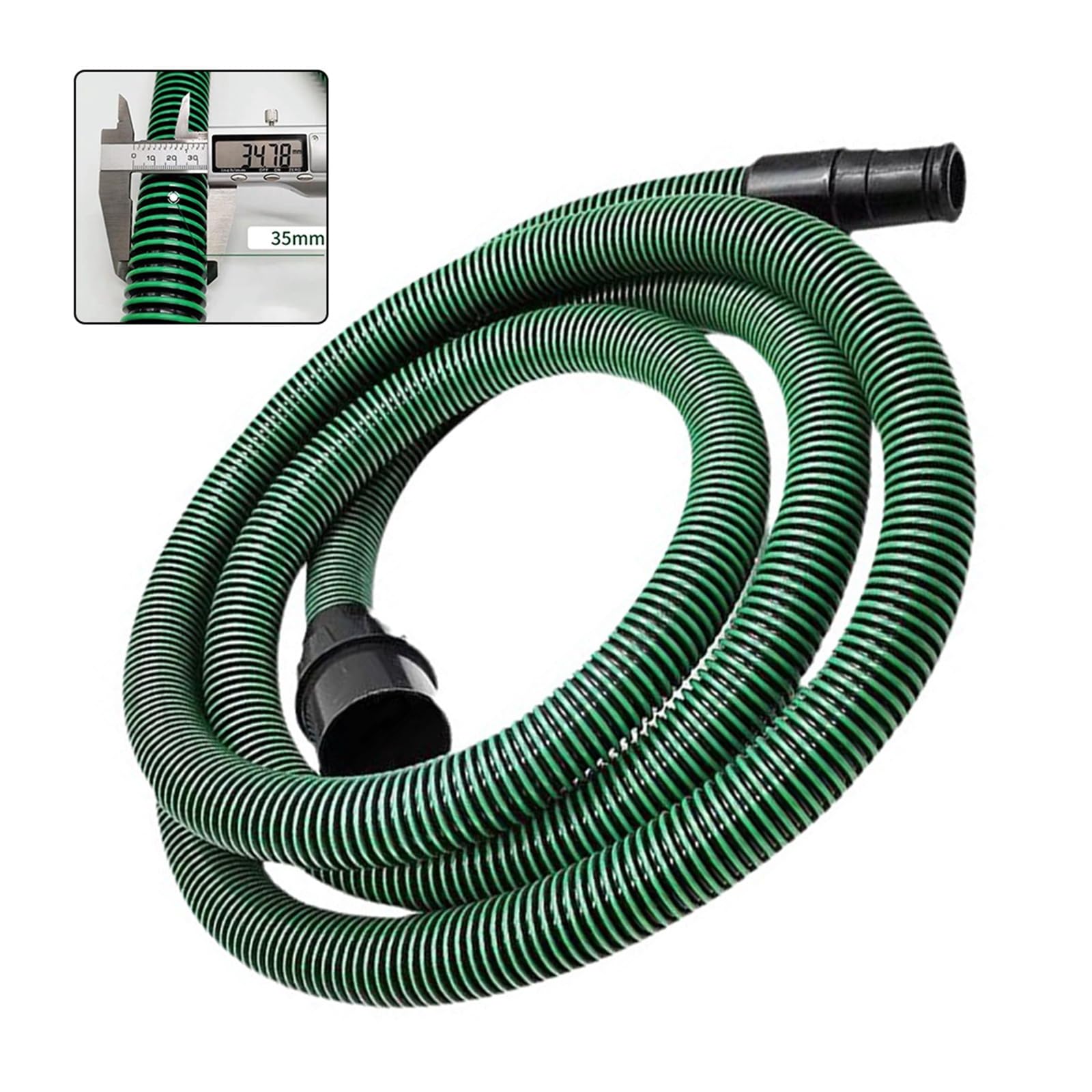 Tuyau D'extraction De Poussière, Compatible Avec Les Aspirateurs D27 (Ø 35 Mm), Tuyau Fileté Antistatique, Longueur 3,5 M/5 M, Tuyau En Plastique, Raccord Télescopique(3.5M)