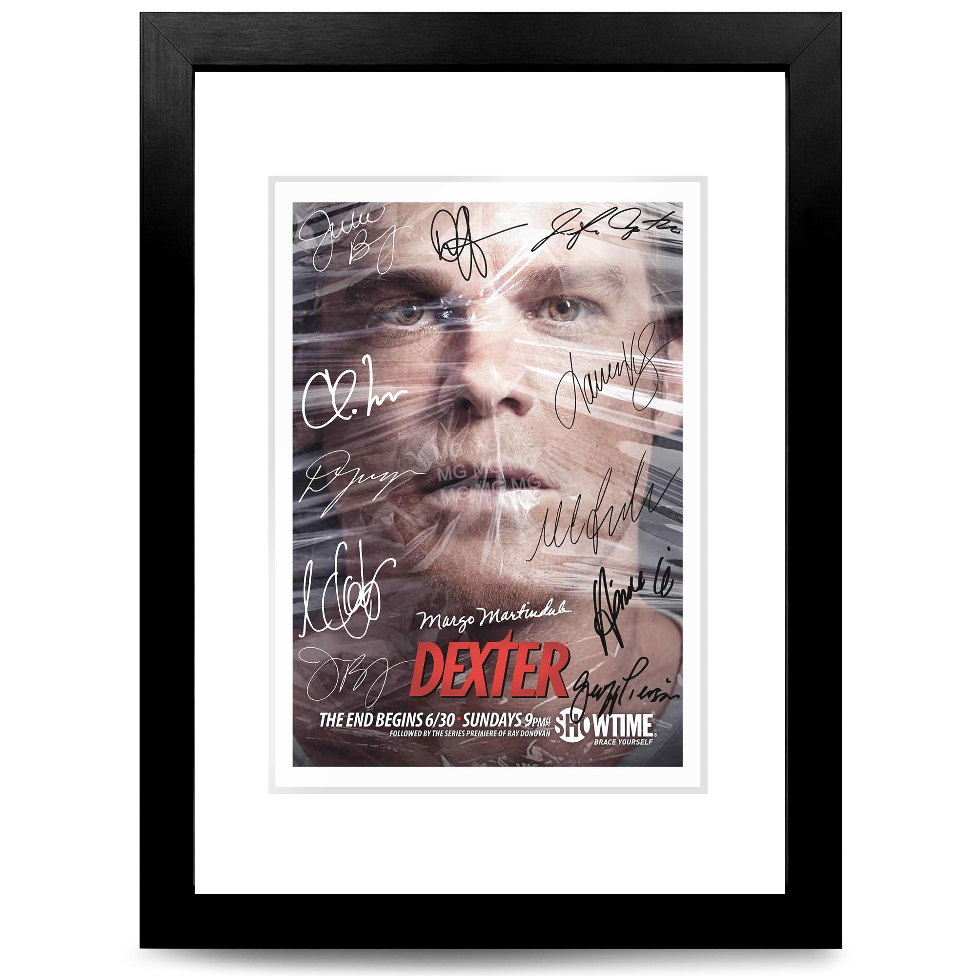 Dexter Cast Signed Autograph Signature A4 Poster Photo Print Photograph Artwork Wall Art Picture TV Show Series Season Memorabilia Gift Michael C Hall (Dexter 1, A4 Framed & Mounted)