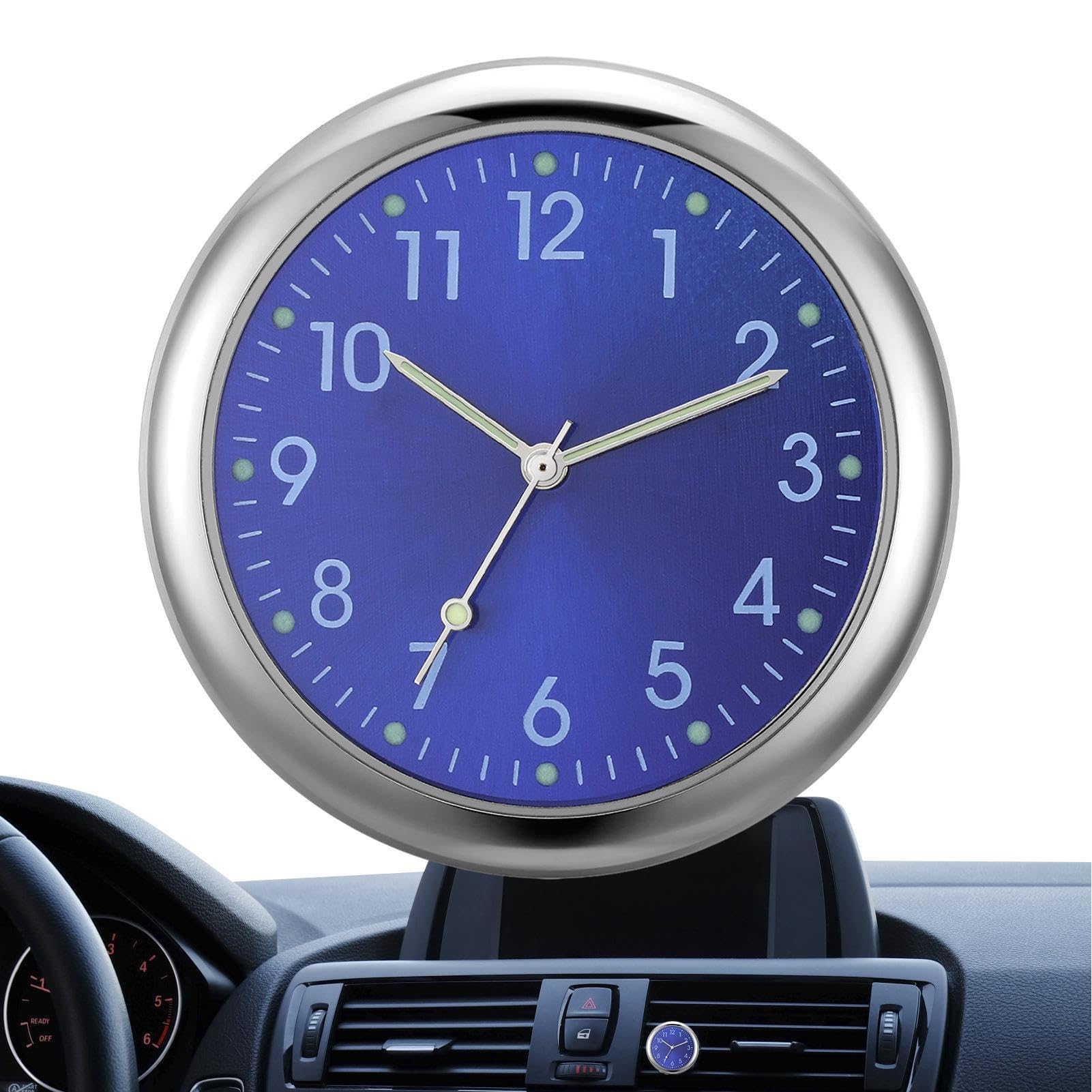 Orologio Da Cruscotto Auto A LED In Lega Di Zinco – Adesivo Con Lancette Luminose