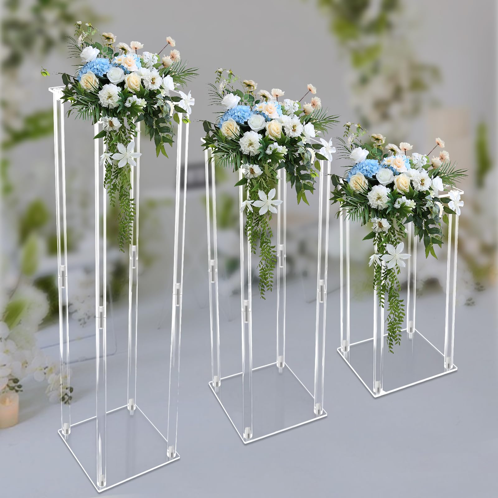 Supporto per fiori per matrimonio, centrotavola, 45, 60, 75, 80, 90, 100 cm, in metallo, per decorazione da tavolo, matrimonio, soggiorno, camera da letto, hotel