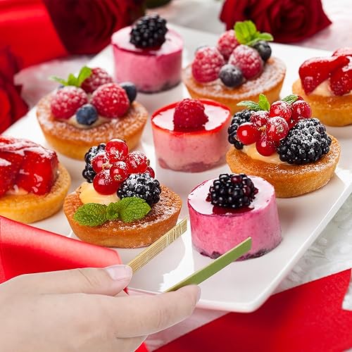 Miniatura 6 de Thyle 500 pinzas de bambú desechables de 4 pulgadas, utensilios de cocina largos de bambú para charcutería, alimentos autoservicio, cocina, boda,