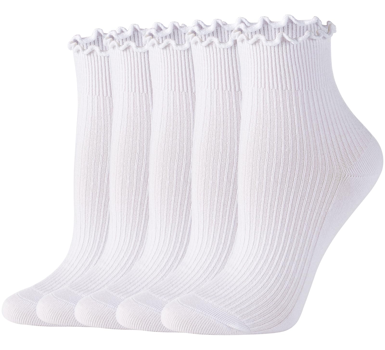 Losa Kute 5 Pairs Cute Patterned Socks Warm Crew Socks