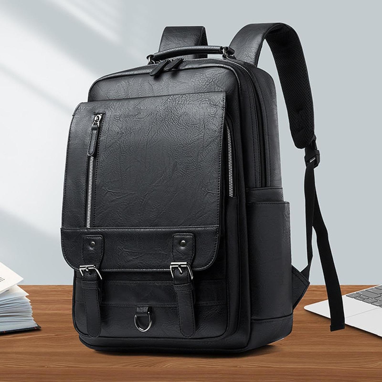 Zaino per Laptop, Versatile Borsa Da Lavoro Portatile per Campeggio, Viaggi, Lavoro E Attività All'aperto, Nero