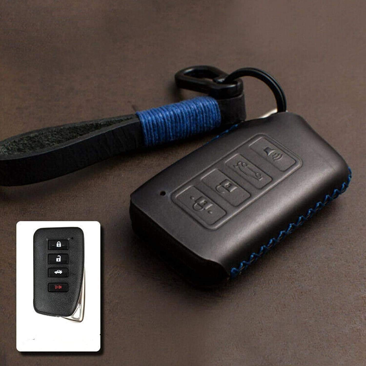 Car Key Chain Car Keys Cover Lexus IS GS RX ES NX LS RC LX Key Fob (Color : Blackblueb)