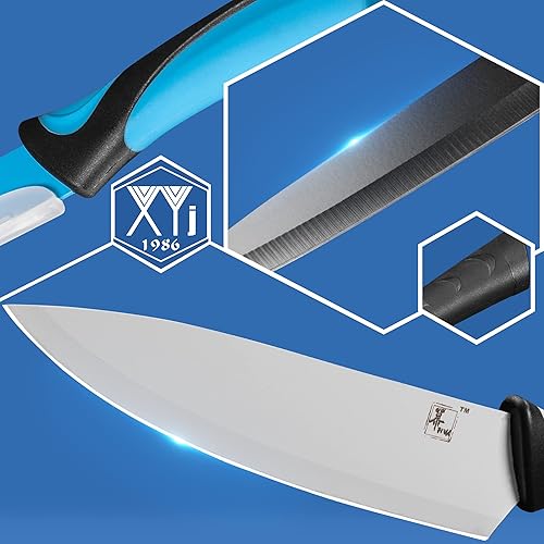 Miniatura 3 de XYJ Auténtico desde 1986 juegos de cuchillos profesionales para maestros chefs juego de cuchillos de verduras de cocina con bolsa de rollo cubierta