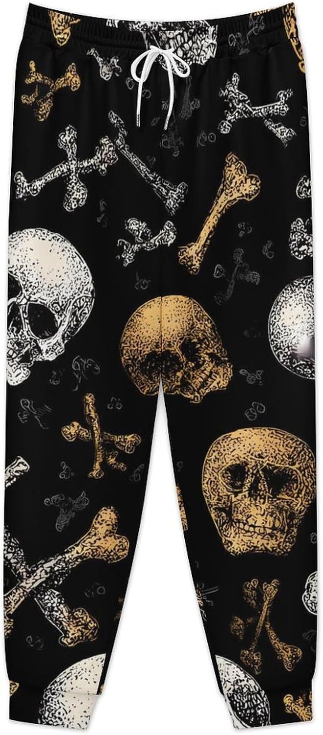 Skulls Men Pants Lightweight Sweatpants Joggers Pant 4XL