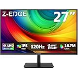 Z-Edge 27-inch 4K Gaming Monitor, 120Hz UHD 3840x2160 IPS Monitor, S274K 1ms MPRT Refresh Rate, 16.7M Colors, HDMI 2.0 x2 and DP 1.4 x 2