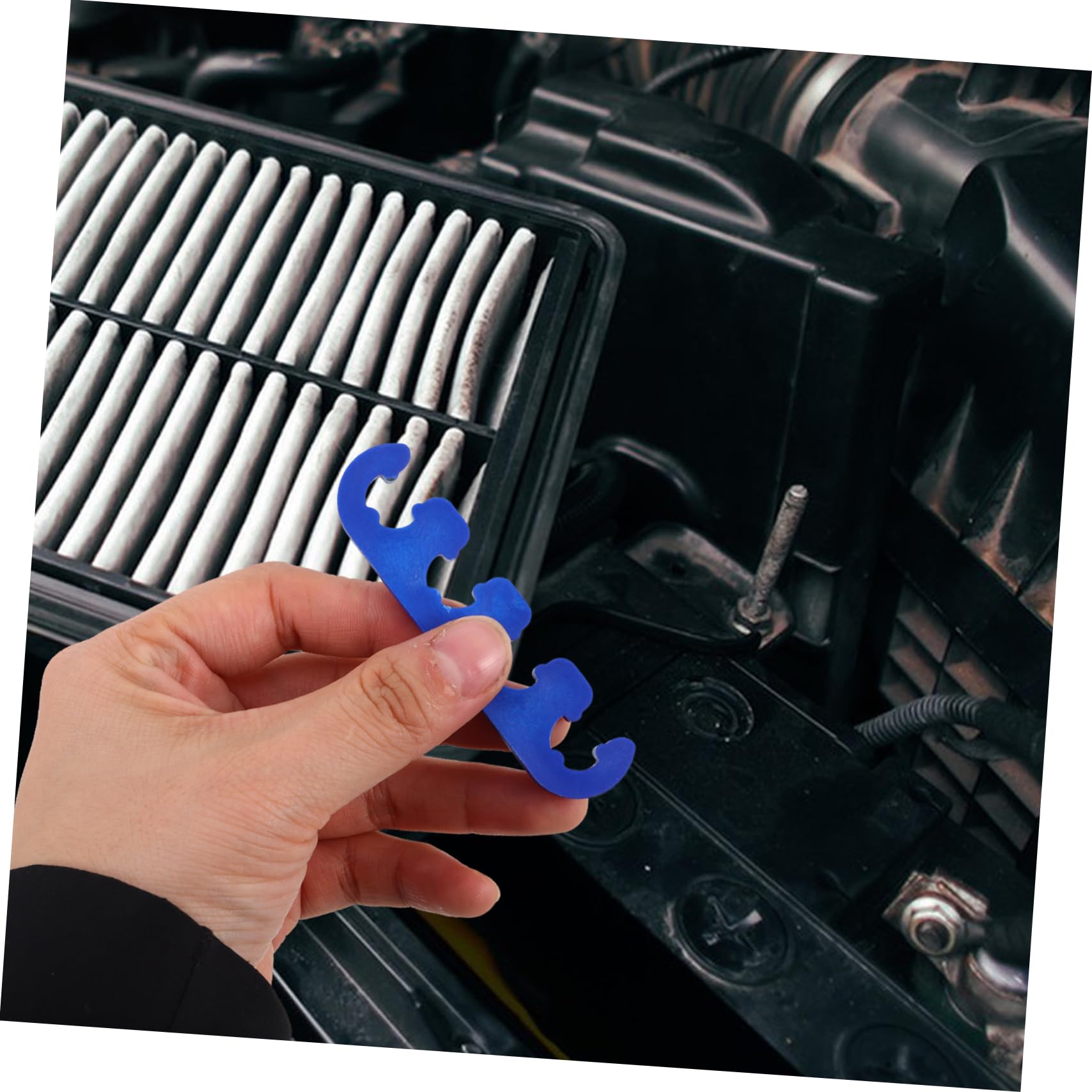 Amosfun Lot de 6 Supports de Fils de Bougie D’allumage 7-9 Mm Bleu pour Gestion Câbles Moteur Automobile Installation Simple Isolation Électrique