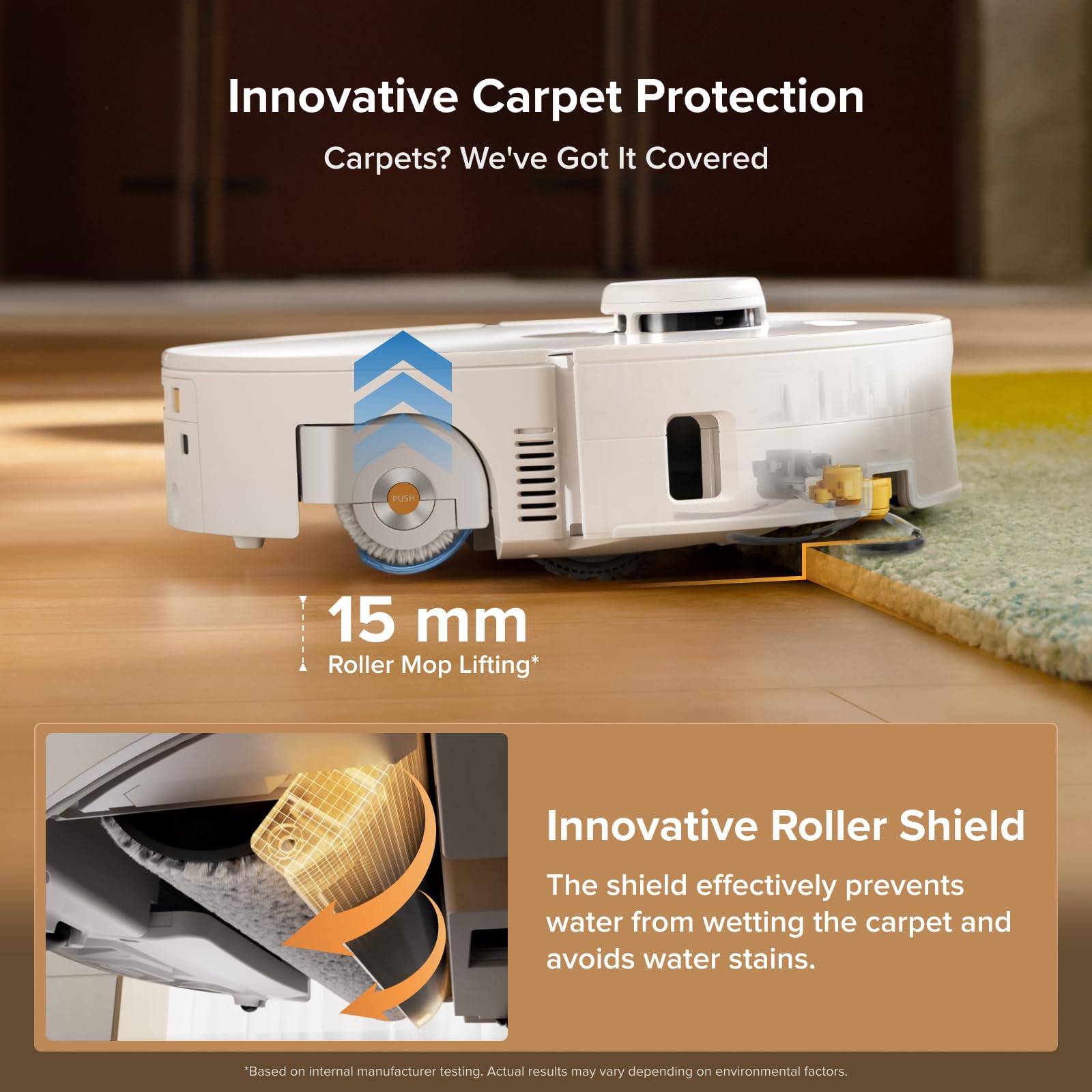 iRobot Roomba 415X Robot Vacuum & Mop Combo, 2.3X Suction, 90 Days Self-Emptying, Multifunction Dock Self-Cleaning & Hot Dry, Smart Obstacle Avoidance, Lifting Spinning Mops, Ideal for Pet Hair thumbnail 11