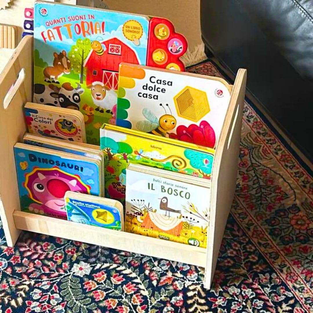 Montessori boeken wandkast kinderkamer | 2 planken - blank 60x60x20 Montessori boeken wandkast kinderkamer | 2 planken - blank 60x60x20