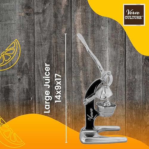 Miniatura 6 de Verve CULTURE - Exprimidor manual de aluminio fundido artesanal de grado profesional para naranja, pomelo y frutas cítricas grandes, bebidas