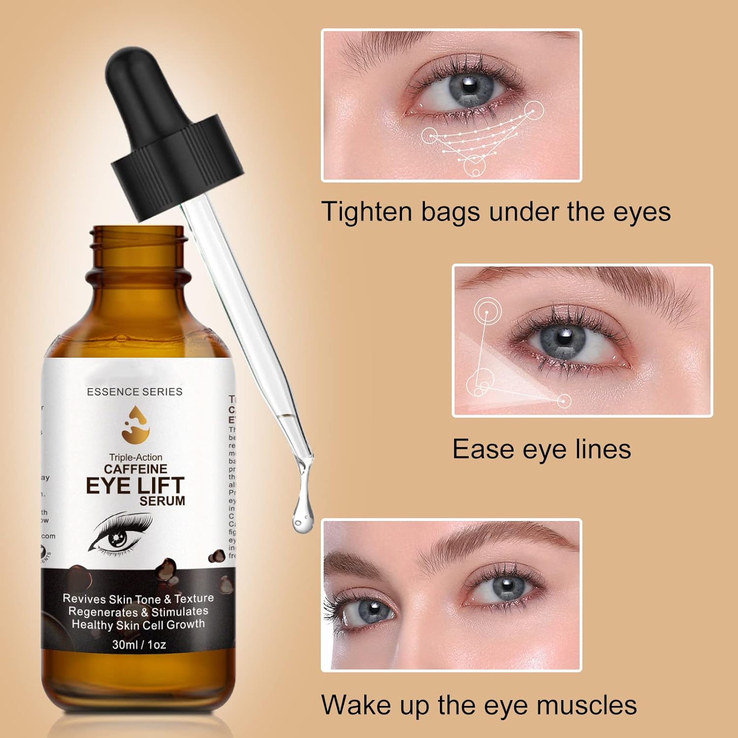 Buy Caffeine Eye Serum with EGCG, Vitamin C, Hyaluronic Acid
