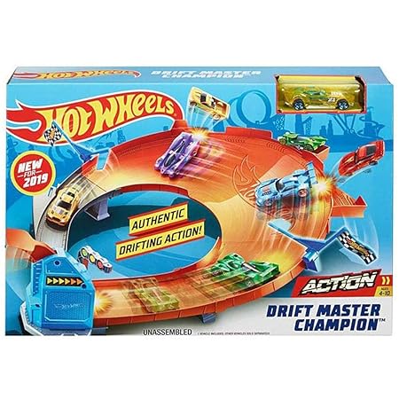 Buy Hot Wheels Drift Master Champion Action Track Set Gbf84 Authentic Drifting Action Online At Low Prices In India Amazon In Drift 12 Jaar