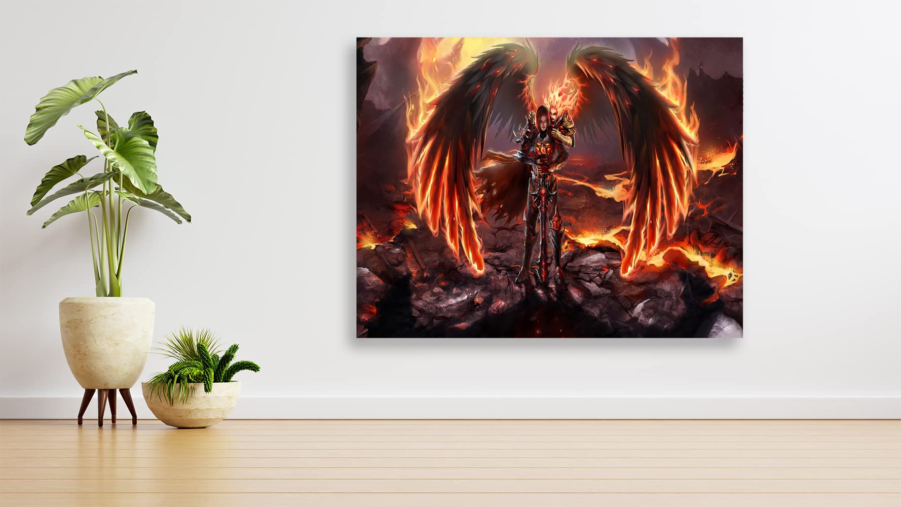 VERRE ART Printed Framed Canvas Painting for Home Decor Office Studio Wall Living Room Decoration (34x22inch Wrapped) - migh magic heroes vi