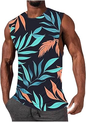 💎 83% MEGA DEAL! KOG Tank Top Herren Sport Tanktop Sommer Muskelshirt Ärmelloses Shirts Mode Motiv Lässig Baumwolle T-Shirts Männer Wandershirt Mode Tshirts Junge Leicht Oberteil Basic Muskelshirts Arbeitsshirt