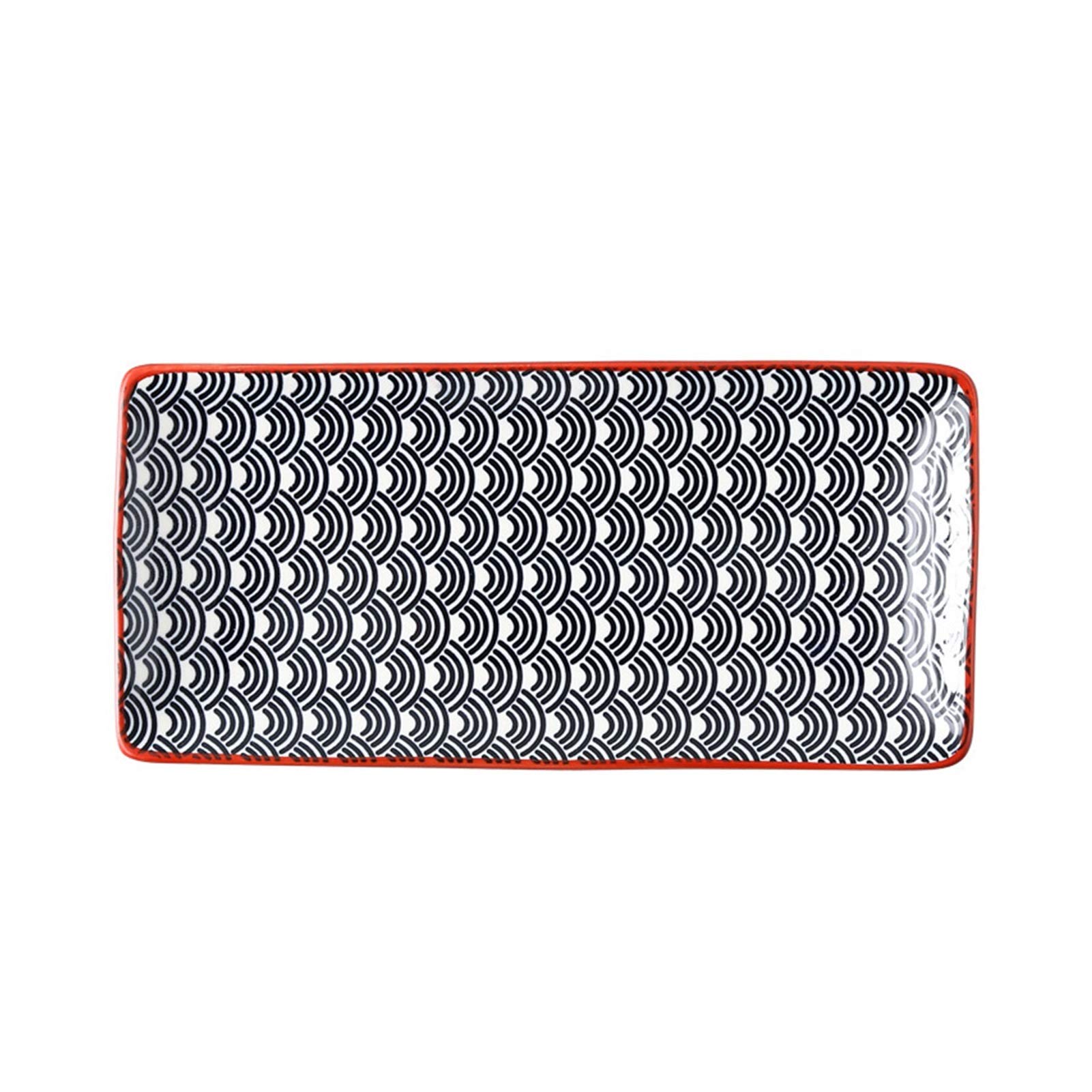 Plato Llano, vajilla para Fiestas, vajilla, Plato de Sushi, Plato Rectangular Creativo esmaltado, Platos fríos para el hogar, 1 Pieza, E, Talla única