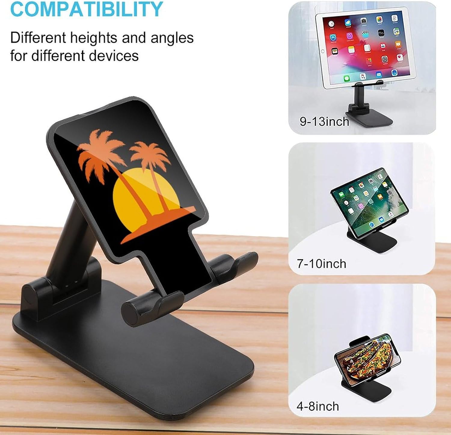 Palm1 Trees Sunset Novelty Cell Phone Stand Lightweight Phones Holder image 3