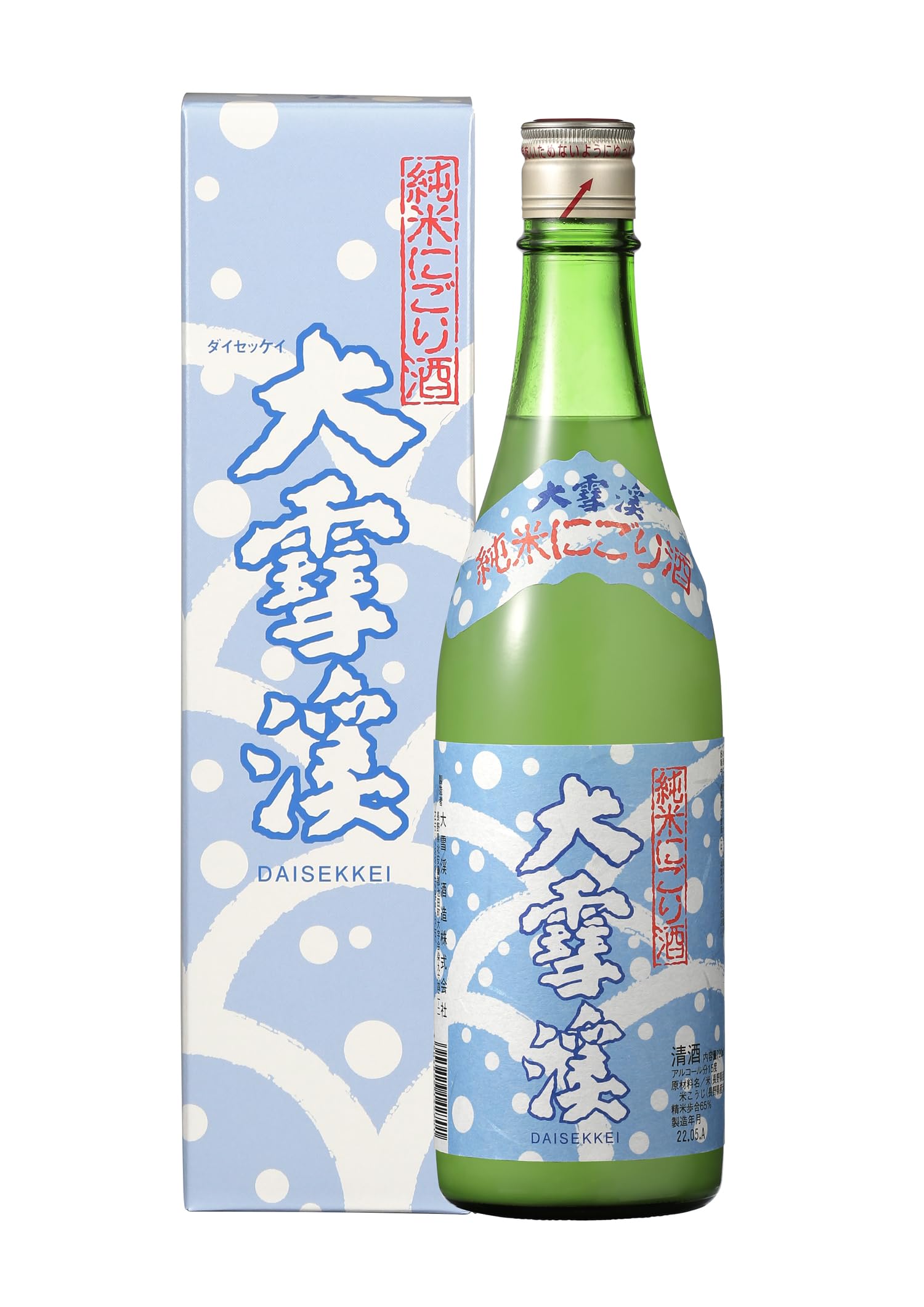 Amazon.co.jp: 大雪渓 純米にごり 720ml 日本酒 化粧箱 ギフトBOX
