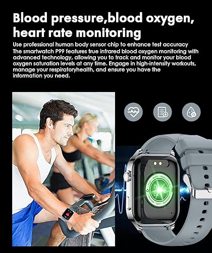 Miniatura 10 de Geelouxian Reloj inteligente para mujer, reloj inteligente HD de 1.91 pulgadas con monitor infrarrojo de oxígeno en sangre, frecuencia cardíaca,