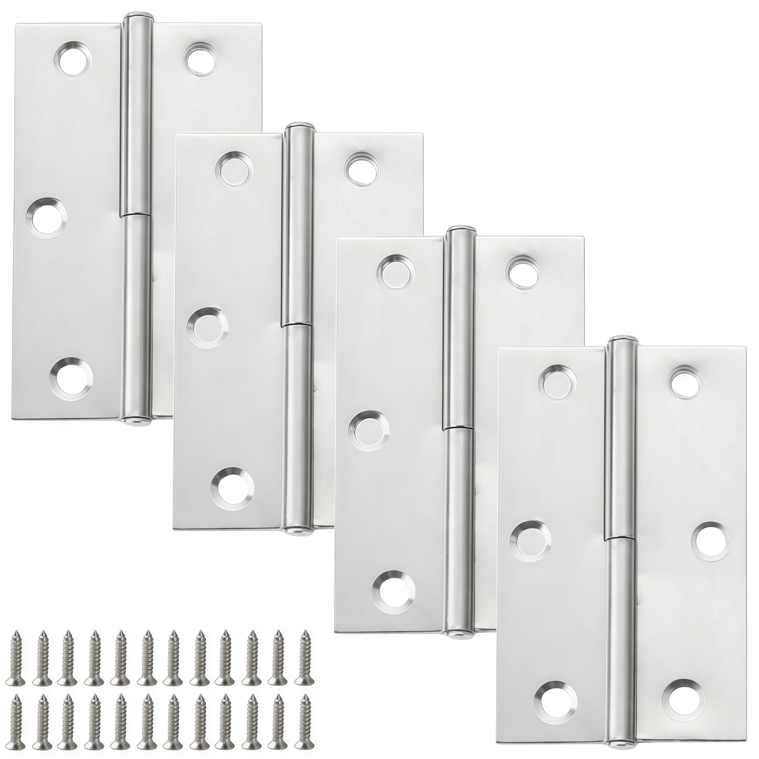 Vbnexyr Regular 4 Pack Of 304 Stainless Steel Flag Detachable Hinges Fireproof Doors Bathroom Doors And Windows 3 Inch Detachable Hinges