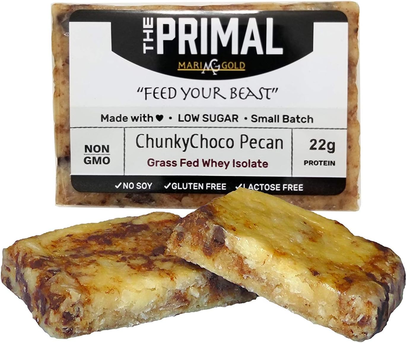 PALEO Friendly - PRIMAL Protein Bars by MariGold Bars (ChunkyChoco Pecan)