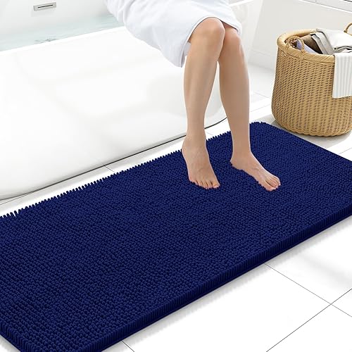 Miniatura 61 de Arotive Alfombras de Baño 30x20, Alfombras de Baño de Chenilla Shaggy Extra Suaves y Absorbentes, Lavables a Máquina con Respaldo de Goma