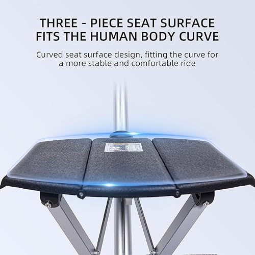 Miniatura 4 de Bastón de senderismo eléctrico plegable con asiento plegable automático, bastón de aluminio ligero, fácil de transportar y almacenar, antideslizante