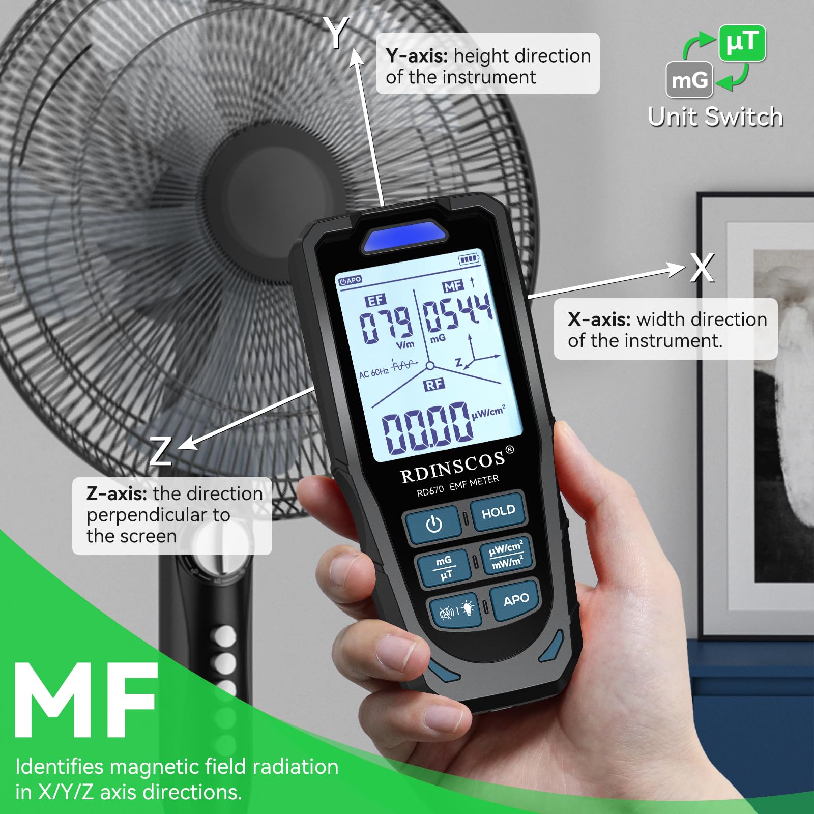 RDINSCOS EMF Meter - Detect 3 EMF Types -4 RDINSCOS EMF Meter - Detect 3 EMF Types -4