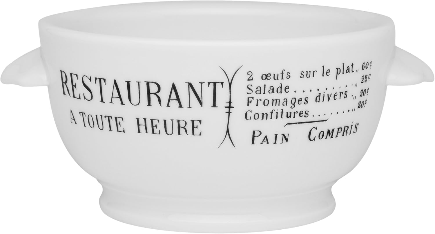 Pillivuyt Brasserie Eared Onion Soup Bowl, 15 Ounce