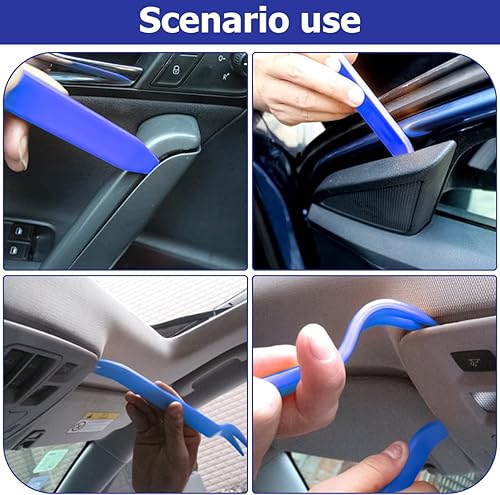 Miniatura 6 de Herramienta de extracción de molduras para automóvil, kit de herramientas de palanca de automóvil, juego de removedor de cierres de clip para