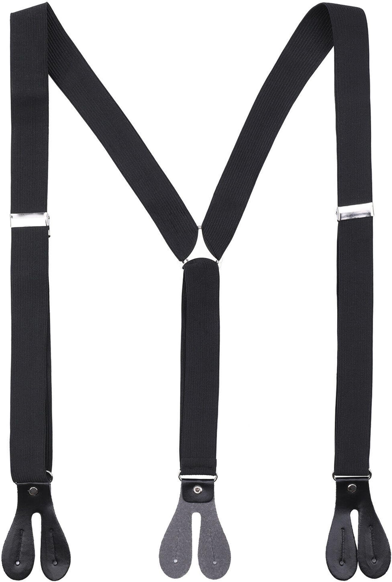 25mm Men's Elastic Suspenders Y Shape, Adjustable Button Hole Braces for Trousers, Jeans, Pants, Fashion Accessory for Parties, Weddings, Casual, Formal Events