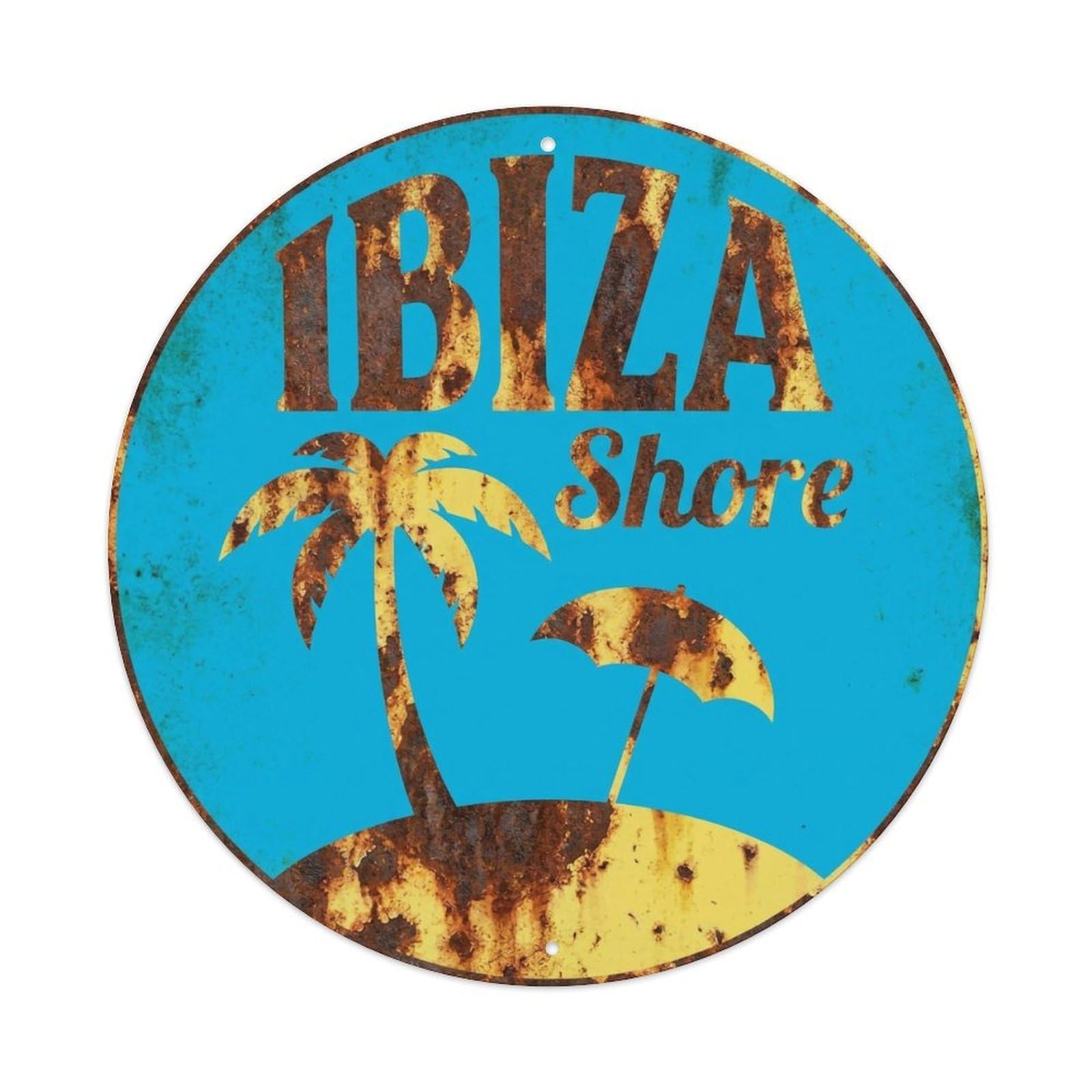 Vintage Travel Ibiza Spain Icon Metal Tin Sign