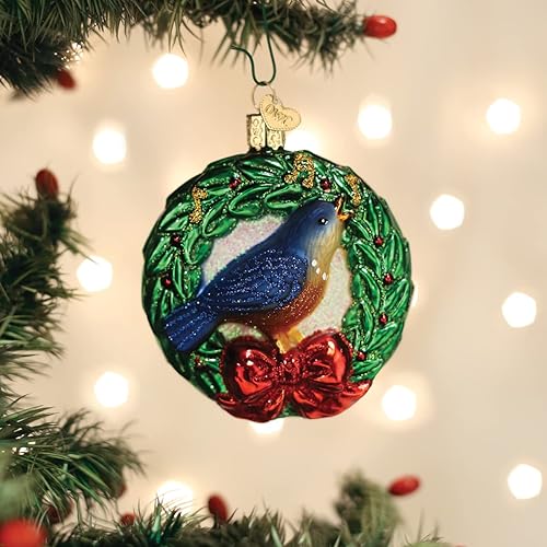 Miniatura 5 de Old World Christmas Adorno de cristal soplado para árbol de Navidad, pájaro cantando