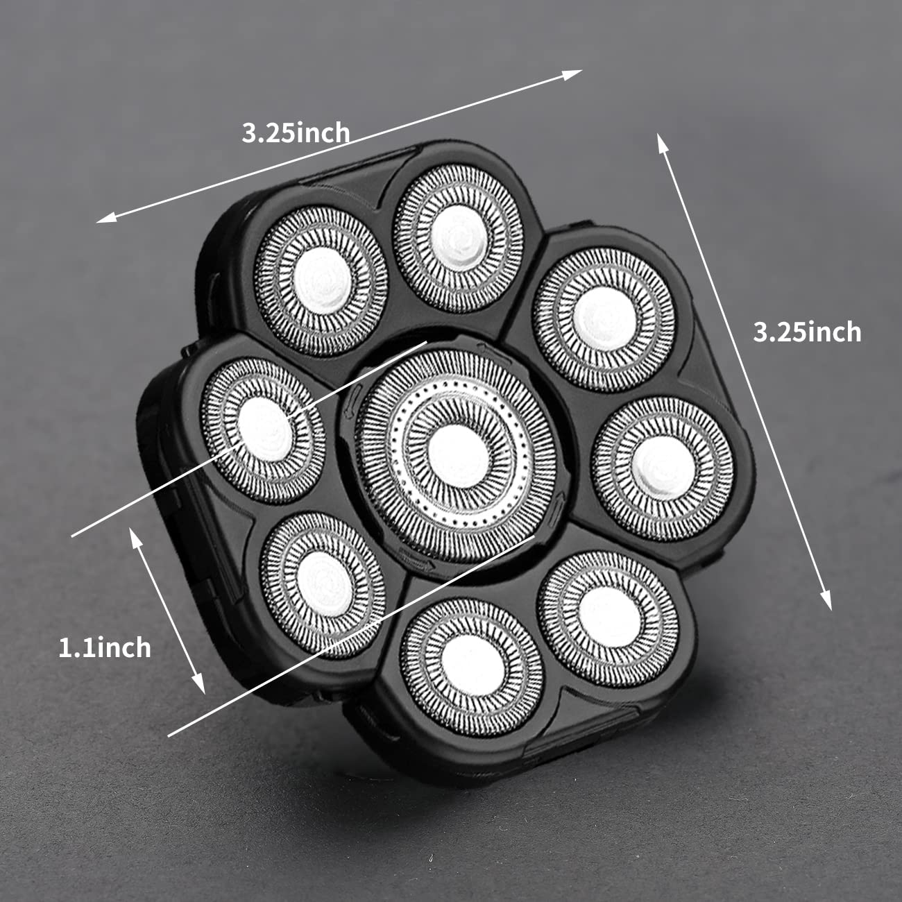 Afeitadora de cabeza de 9 cuchillas para hombre, cabezales de repuesto universales de repuesto para maquinilla de afeitar eléctrica para hombres