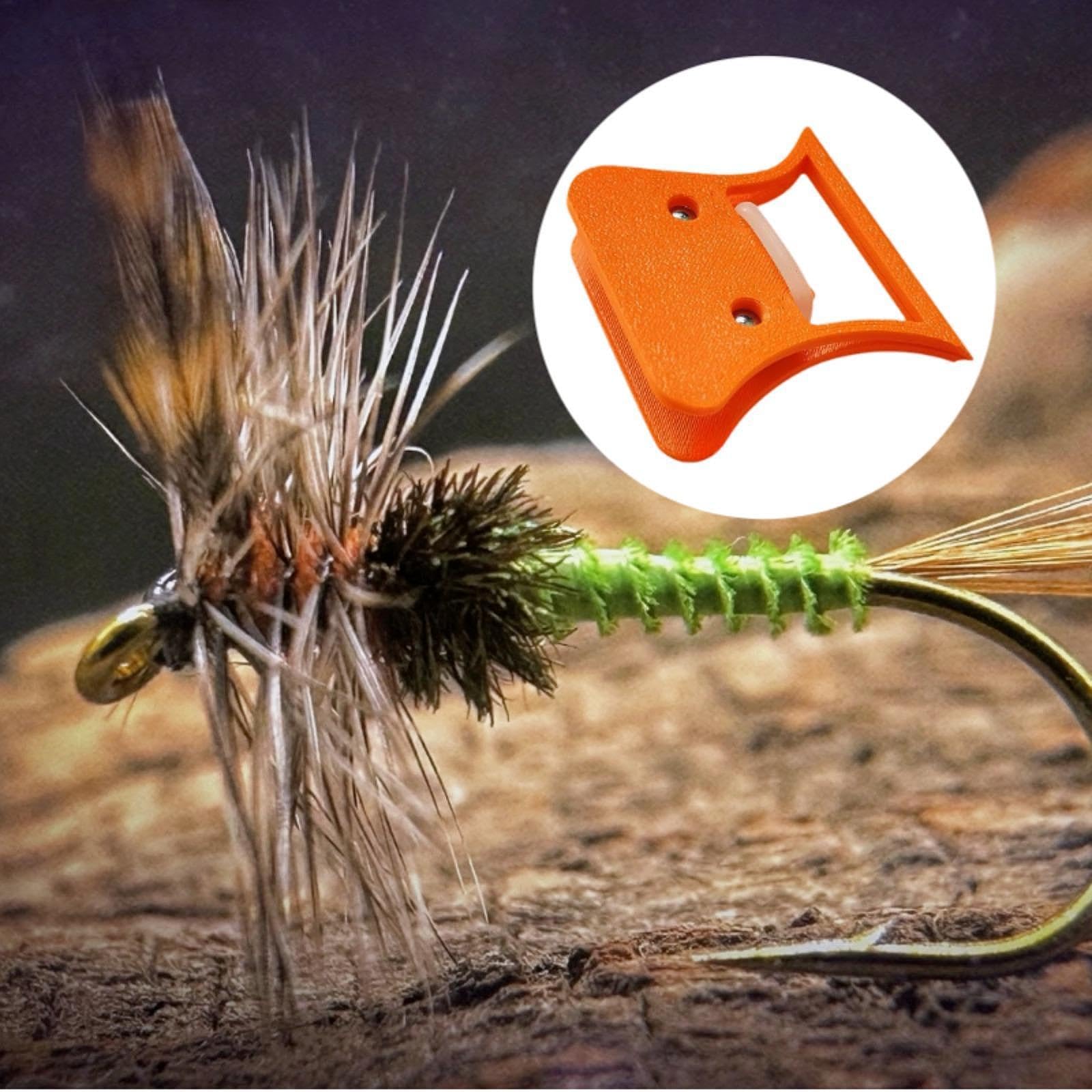 kowaku Fly Tying Hackle Plier Fly Tying Equipment Portable Sturdy Feather Folding Blok Feather Clamp for Fishing Lake, Feather Clamp S