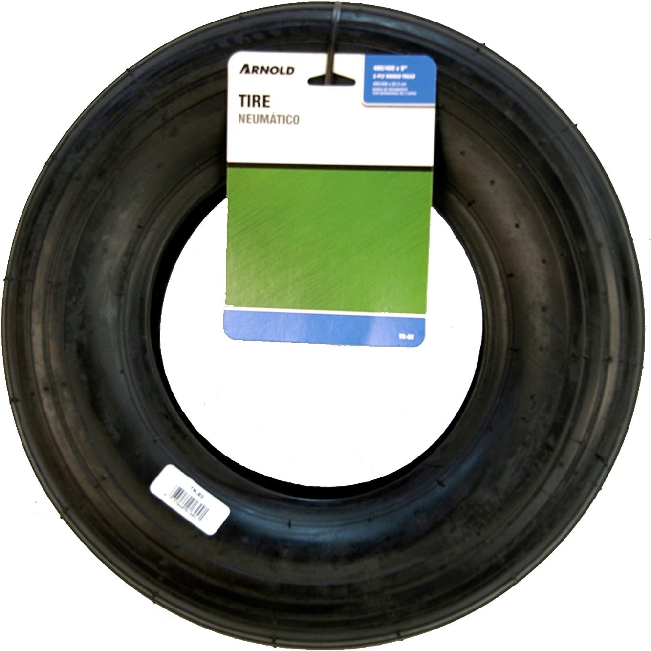 Arnold Replacement 480/400 x 8-Inch Off-Road Tire with Ribbed Tread
