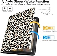 Vista 3 de Funda para tableta Yaxa Kindle Fire 7 (pantalla de 7 pulgadas, 12ª generación, versión 2022), funda de piel sintética de alta calidad