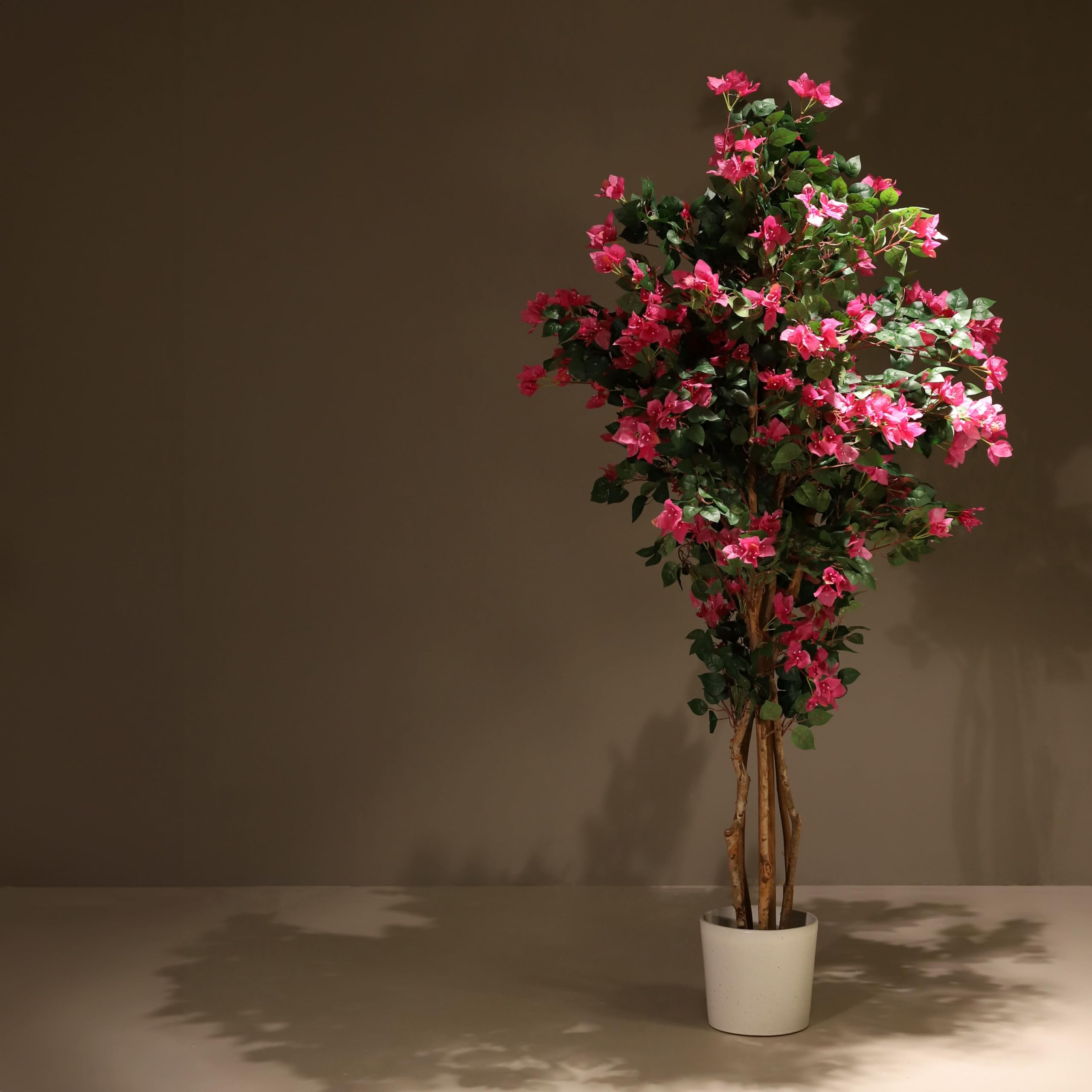 Planta Artificial | Árbol Buganvilla Artificial 180 cm Tronco Natural | Ideal para Salón, Oficina y Recibidor