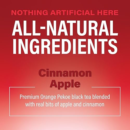 Miniatura 5 de Zest Té energético con especias de manzana y canela, bolsas de té negro con alto contenido de cafeína para concentración, claridad y energía