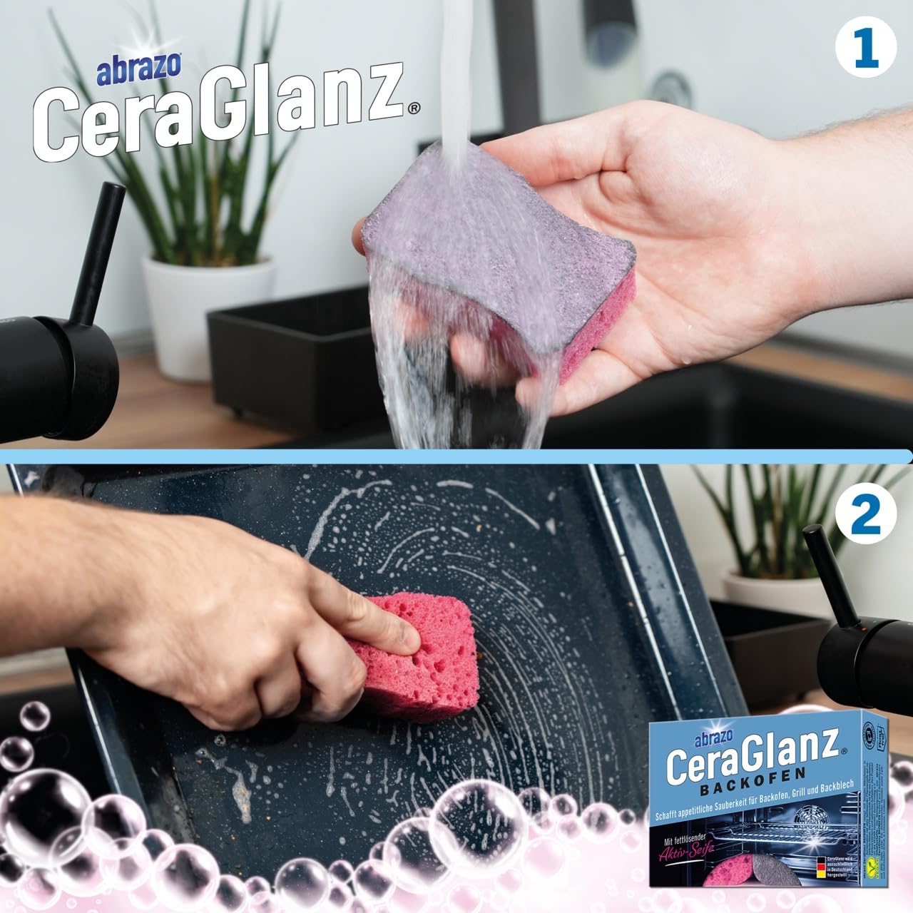 abrazo spugna per forno - 4 pulitori, detergente per forno, pulizia dello sporco resistente