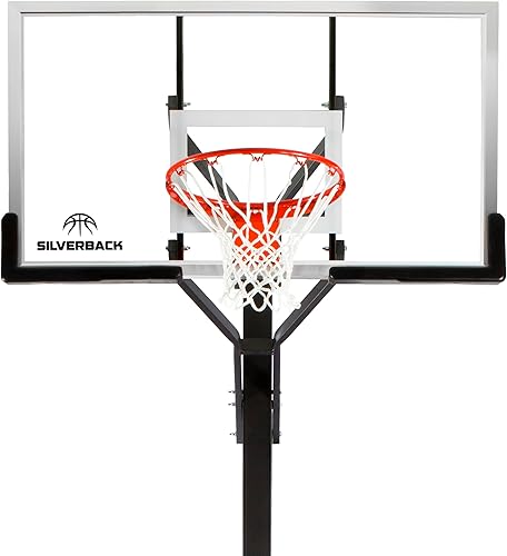 Miniatura 23 de Silverback In-Ground Basketball Hoops, Adjustable Height Tempered Glass Backboard and Pro-Style Flex Rim. - Multiple Styles Available