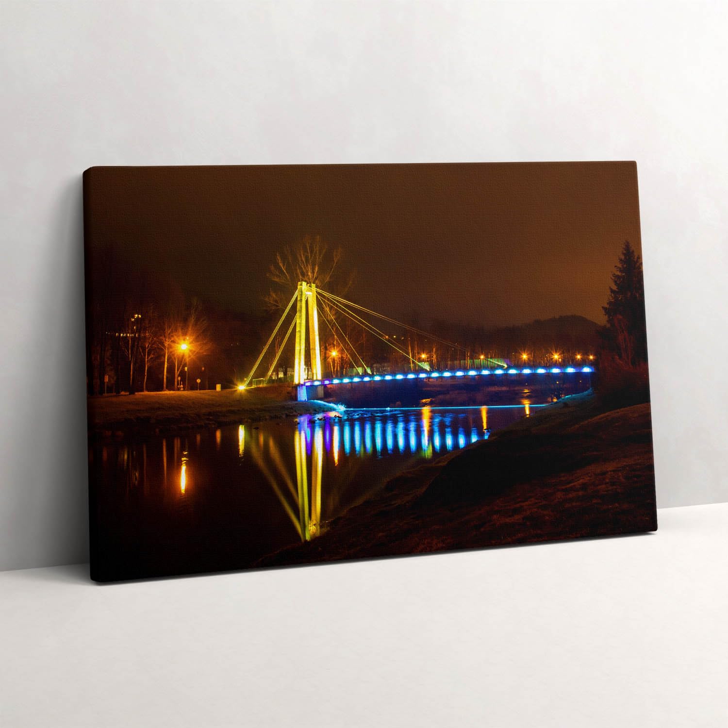 L'image imprimée sur toile 60x40cm de qualité premium pont d'Ustroń - 6