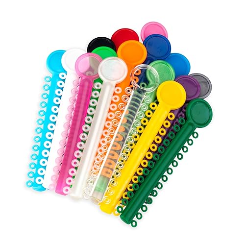 Miniatura 4 de Practicon Ligaduras de ortodoncia, 1040 bandas elásticas para aparatos ortopédicos, juntas tóricas elastoméricas, bandas de goma para soportes, azul