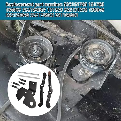 Miniatura 2 de Ohoho 532151785 532184907 Kit de leva de rodillo de soporte de brazo de cubierta de 42 pulgadas compatible con HusqvarnaCraftsman 184907 131335