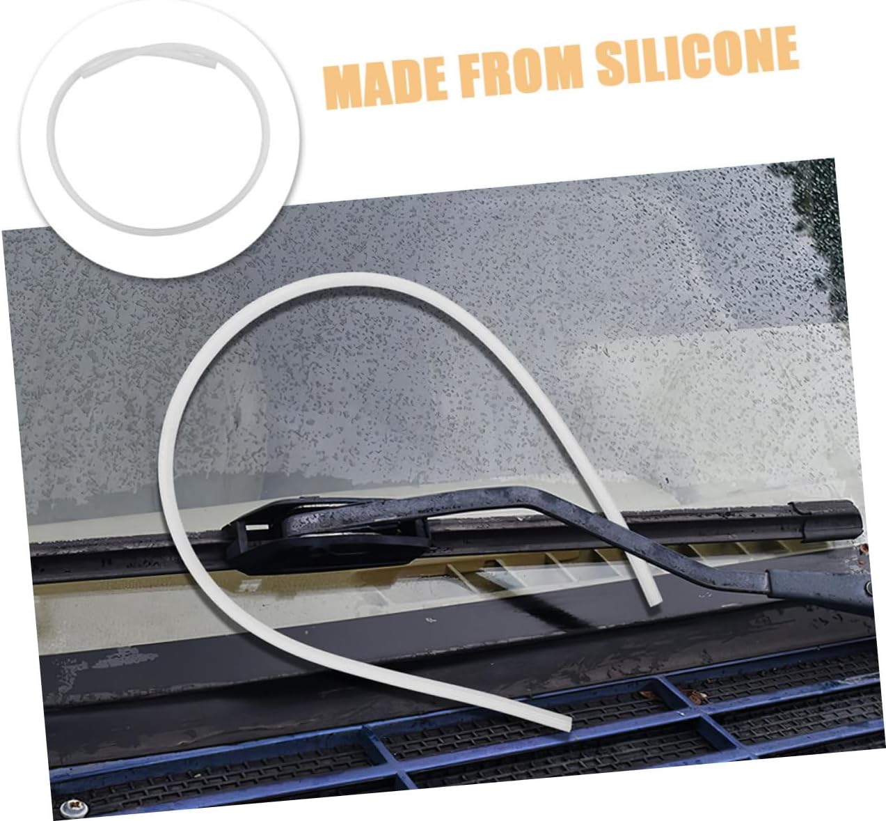 5pcs Silicone Wiper Refill Strips Easy to Install Frameless Windshield Wiper Inserts for Automotive Replacement Compatible Various Vehicle Models